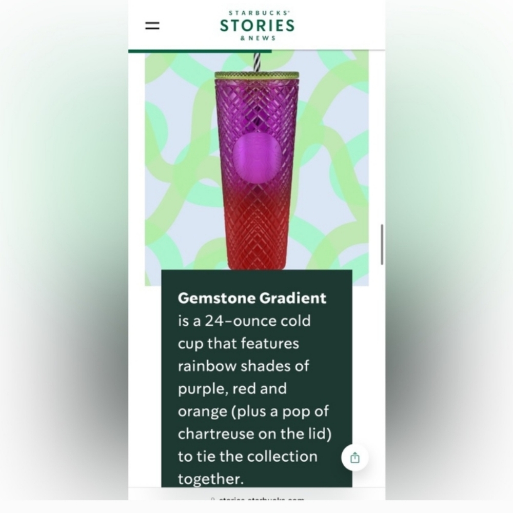 Starbucks × Shae Anthony She × This Gemstone Gradient 2024 Spring 24 oz Tumbler - Picture 10 of 10